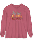 Thankful Grateful Blessed - Unisex Garment-dyed Long Sleeve T-Shirt Crimson Long-sleeve
