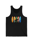 Surfboard Vibe Tank Top - Ride the Waves in Comfort Black Tank Top