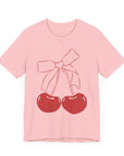 Funny Valentine Bow Women's Graphic Tee Pink T-Shirt