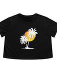 Relax - Women's Flowy Cropped Tee Black T-Shirt