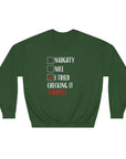 Checking it twice Unisex Sweatshirt Forest Green Sweatshirt