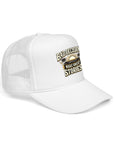 Trucker Hat — "Bad Decisions Make Great Stories" Foam Mesh Cap