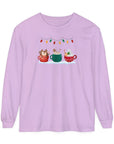 Long Sleeve T-Shirt Christmas Cheers Coffee Time Unisex Orchid Long-sleeve