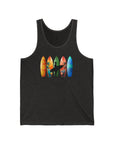 Surfboard Vibe Tank Top - Ride the Waves in Comfort Charcoal Black TriBlend Tank Top