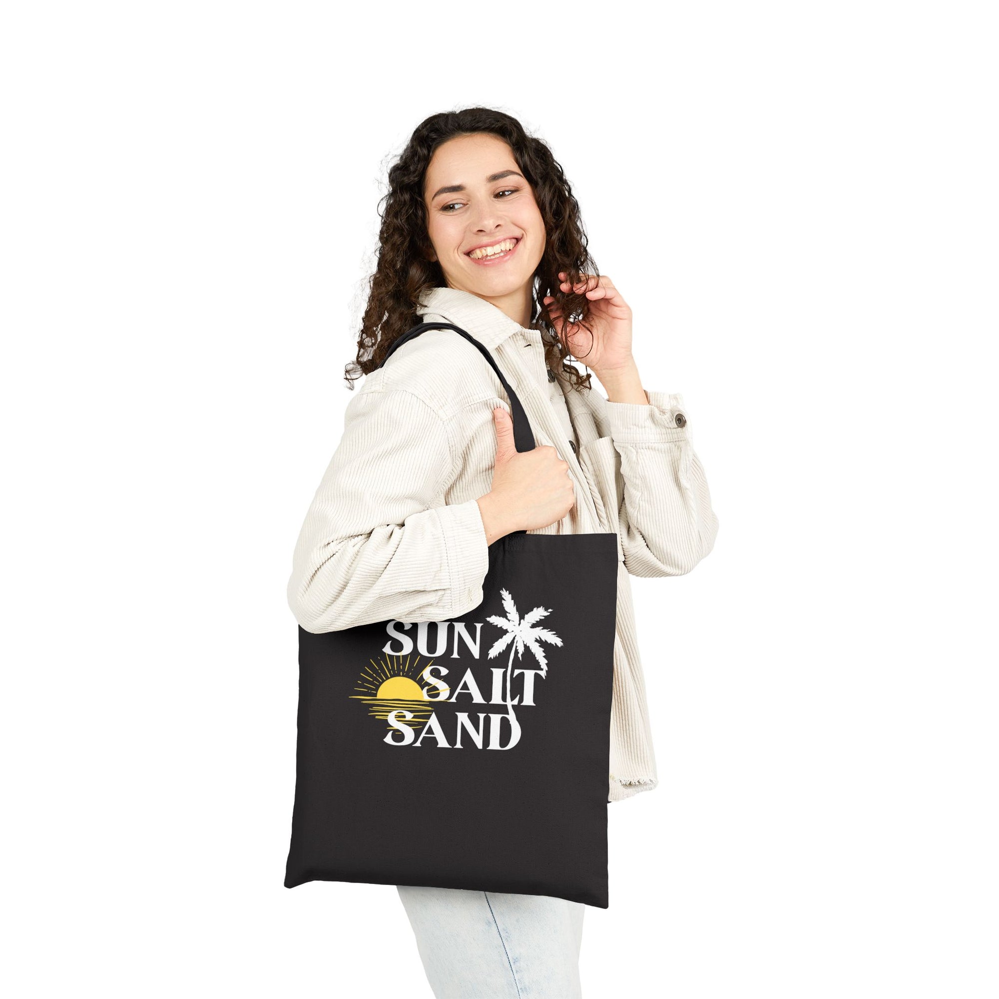 Canvas Tote Bag - Sun, Salt, Sand Design for Spring and Summer Bags