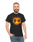 Summer Sunset Graphic - Heavy Cotton T-shirt T-Shirt