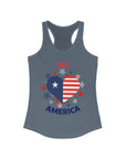WE LOVE AMERICA Women's Racerback Tank Solid Indigo Tank Top