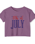4th OF JULY Women's Festival Crop Top Shiraz T-Shirt