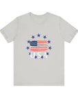 USA Womens Jersey Short Sleeve Tee Shirt Silver T-Shirt