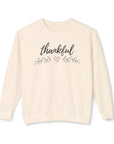 Thankful with Heart - Women's Crewneck Sweatshirt Ivory Sweatshirt
