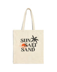 Canvas Tote Bag - Sun, Salt, Sand Design for Spring and Summer Natural 15" x 16" Bags