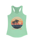 SUMMER VIBE Woman's Racerback Fitted Tank Solid Mint Tank Top