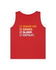 WAKE UP GRIND REPEAT Men's Tank Top Red Tank Top