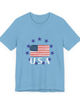 USA Men's Jersey Short Sleeve T-Shirt Ocean Blue T-Shirt