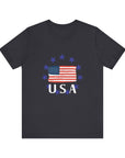 USA Womens Jersey Short Sleeve Tee Shirt Dark Grey T-Shirt
