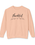 Thankful with Heart - Women's Crewneck Sweatshirt Peachy Sweatshirt