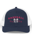 Snapback Cap - Baseball Mama Enthusist Gift Idea Navy White One size Hats