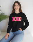 Crewneck Sweatshirt with XOXO Hugs and Kisses Design Sweatshirt