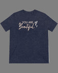 You Are Beautiful Women's Tee Navy TriBlend T-Shirt