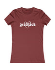 Gratitude with Heart - Women's Fitted Tee Cardinal T-Shirt
