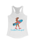 Coastal Cowgirl - Women's Racerback Tank Solid White Tank Top