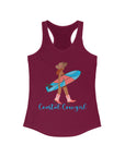 Coastal Cowgirl - Women's Racerback Tank Solid Cardinal Red Tank Top