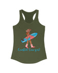 Coastal Cowgirl - Women's Racerback Tank Solid Military Green Tank Top