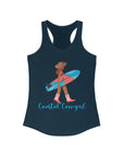 Coastal Cowgirl - Women's Racerback Tank Solid Midnight Navy Tank Top