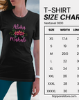 Aloha Mahalo Floral Cotton Crew Tee - Perfect for Tropical Vibes and Summer Celebrations T-Shirt