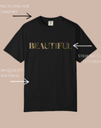 Empower Your Style: "Beautiful" Camo-Letter Unisex T-Shirt