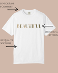 Empower Your Style: "Beautiful" Camo-Letter Unisex T-Shirt