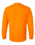 Orange long-sleeve shirt on a white background