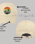 Hawaii Vintage Distressed Cap - Unisex Palm Tree Design Hats