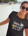 Sun, Salt, Sand Unisex Jersey Tee - Beach Vibes, Summer T-Shirt, Vacation Shirt, Gift for Travelers, Relaxed Fit Tee T-Shirt