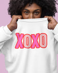 Crewneck Sweatshirt with XOXO Hugs and Kisses Design Sweatshirt