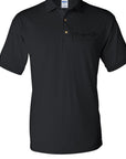 Gildan G880 50/50 Jersey Polo – Custom Printable | Sizes S–5XL BLACK Polo