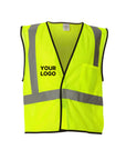 Custom ML Kishigo 1193-1194 Economy Mesh Safety Vest – Bulk Hi-Vis Vests | Screen Print & Embroidery Lime ML Kishigo 1193-1194 Economy Mesh 1-Pocket Vest Safety Gear