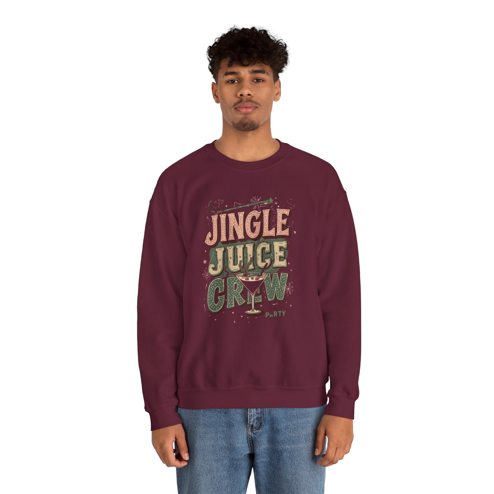 Jingle Juice Crew Sweatshirt – Funny Holiday Party Sweatshirt