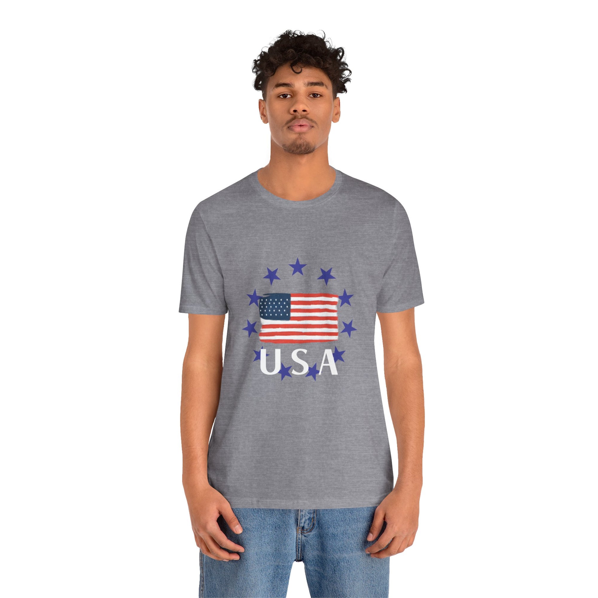 USA Men&#39;s Jersey Short Sleeve Tee Shirt - T&amp;L Apparel Store