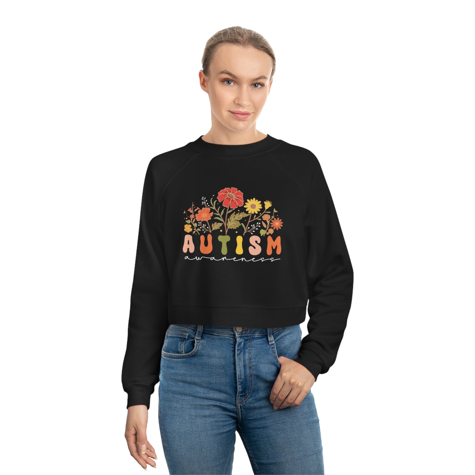 AUTISM Awareness Women&#39;s Cropped Fleece Pullover - T&amp;L Apparel Store