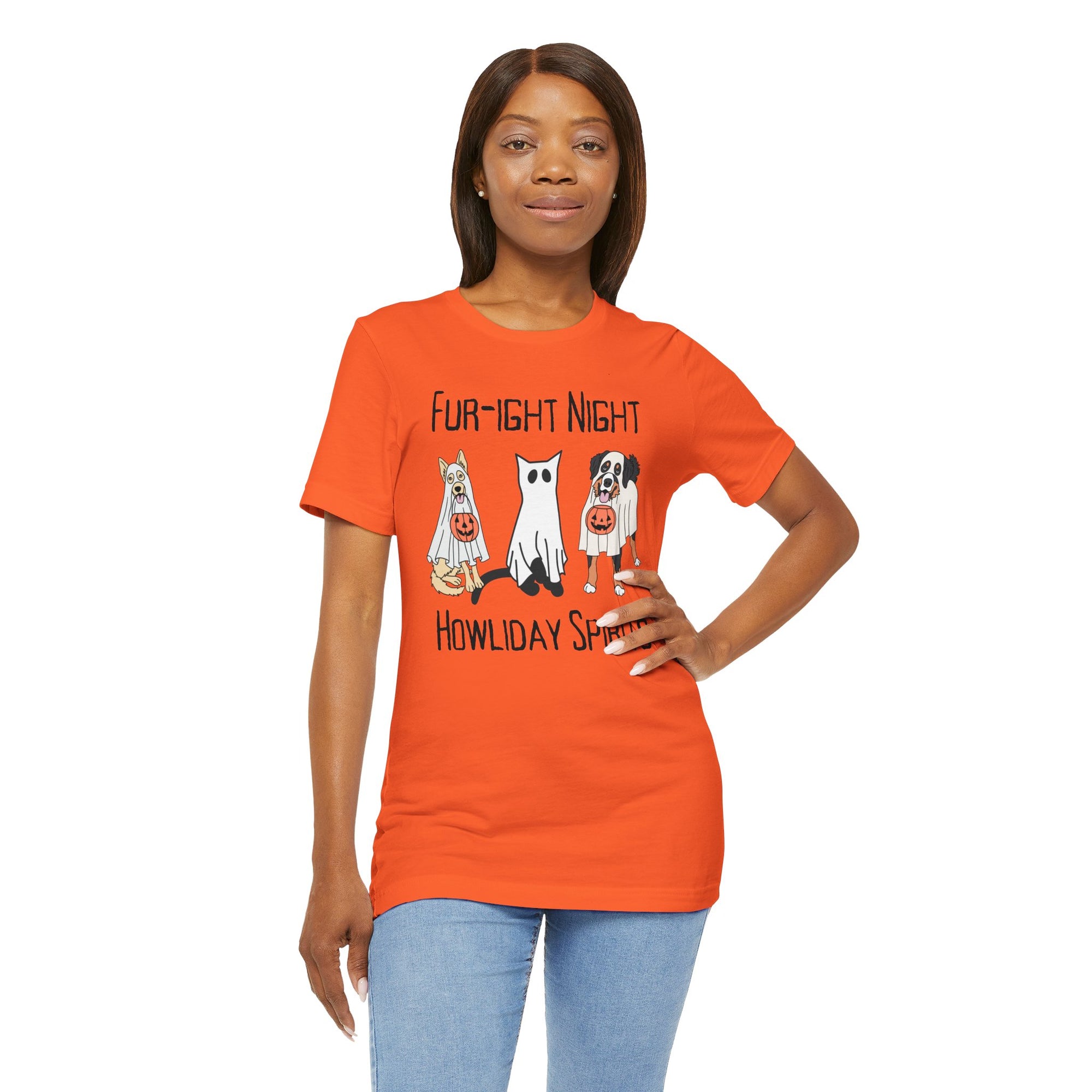 Fur-ight Night Howliday Spirit - Unisex Relax Jersey Short Sleeve Tee - T&amp;L Apparel Store