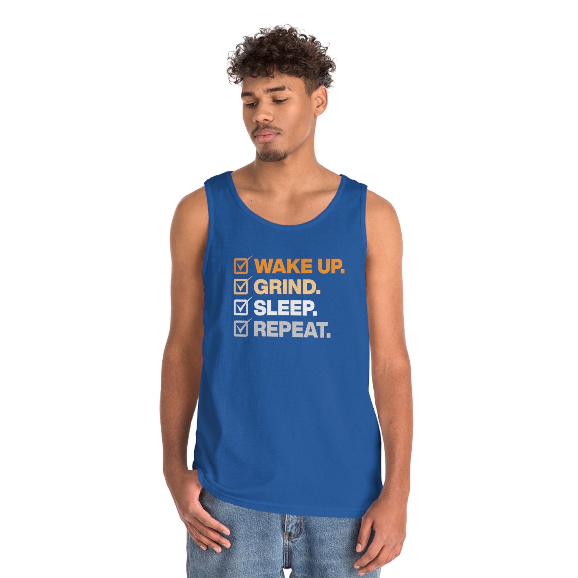 WAKE UP GRIND REPEAT Men&#39;s Tank Top - T&amp;L Apparel Store