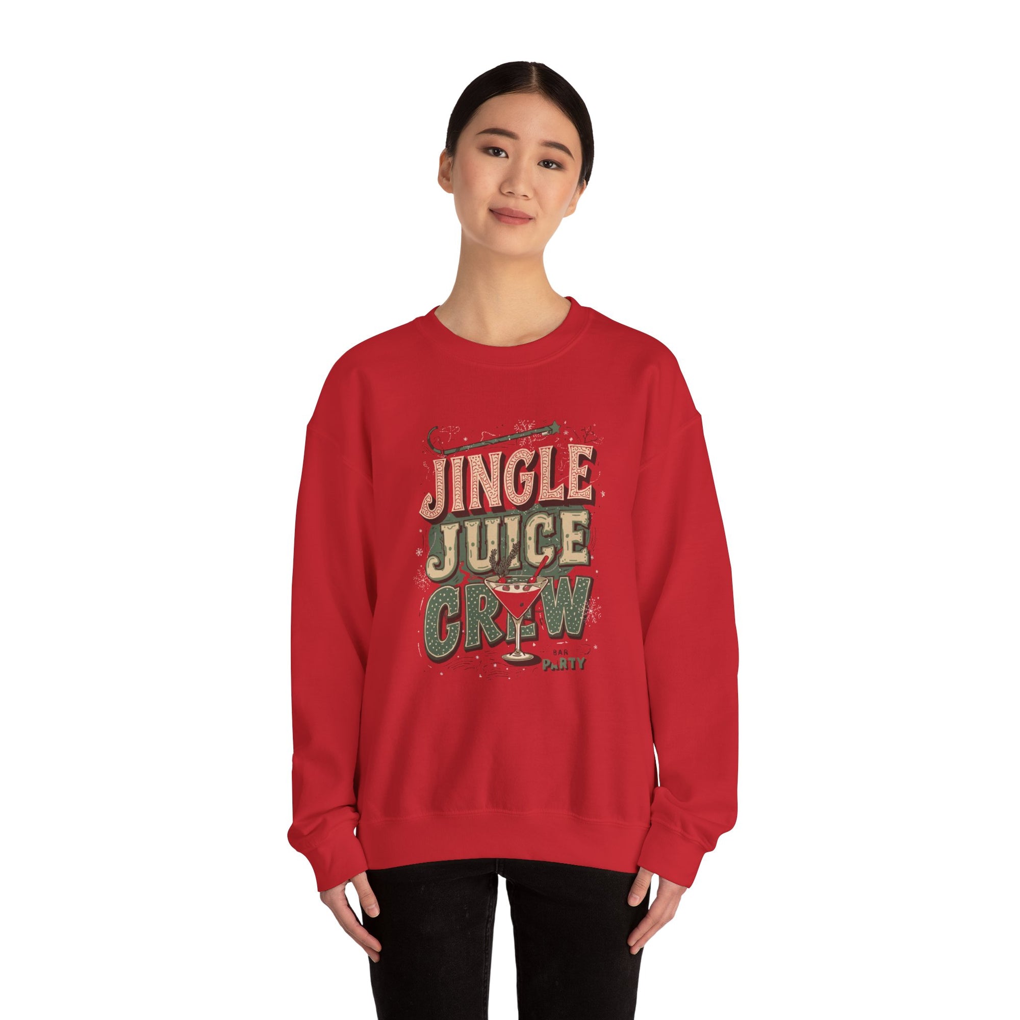 Jingle Juice Crew Sweatshirt – Funny Holiday Party Sweatshirt