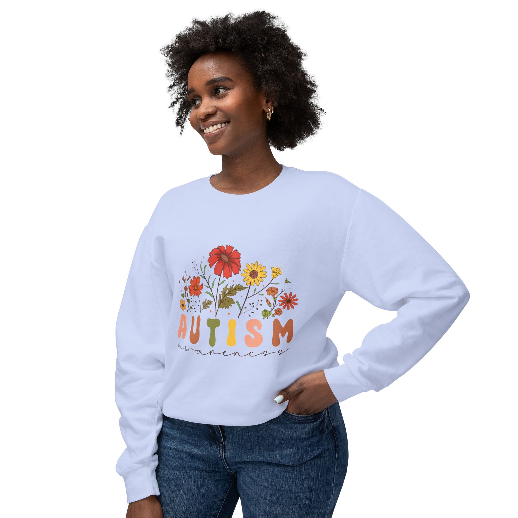 AUTISM Awareness Unisex Lightweight Crewneck Sweatshirt - T&amp;L Apparel Store