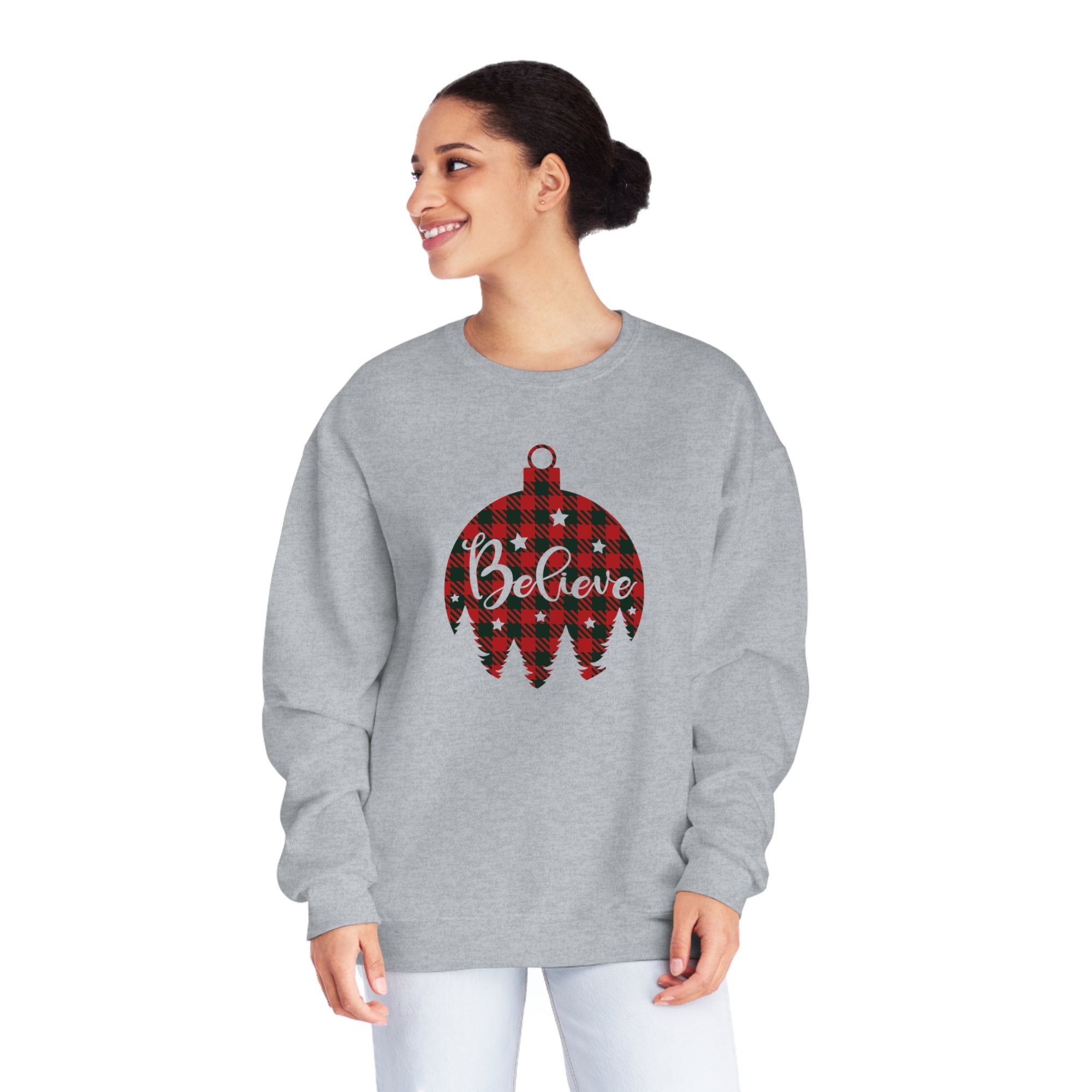 Christmas Ornament Believe Crewneck Sweatshirt