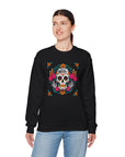 Dia de los Muertos Sweatshirt, Unisex Crewneck, Skull Design, Hispanic Heritage Apparel, Festival Clothing, Halloween Outfit, Gift Idea