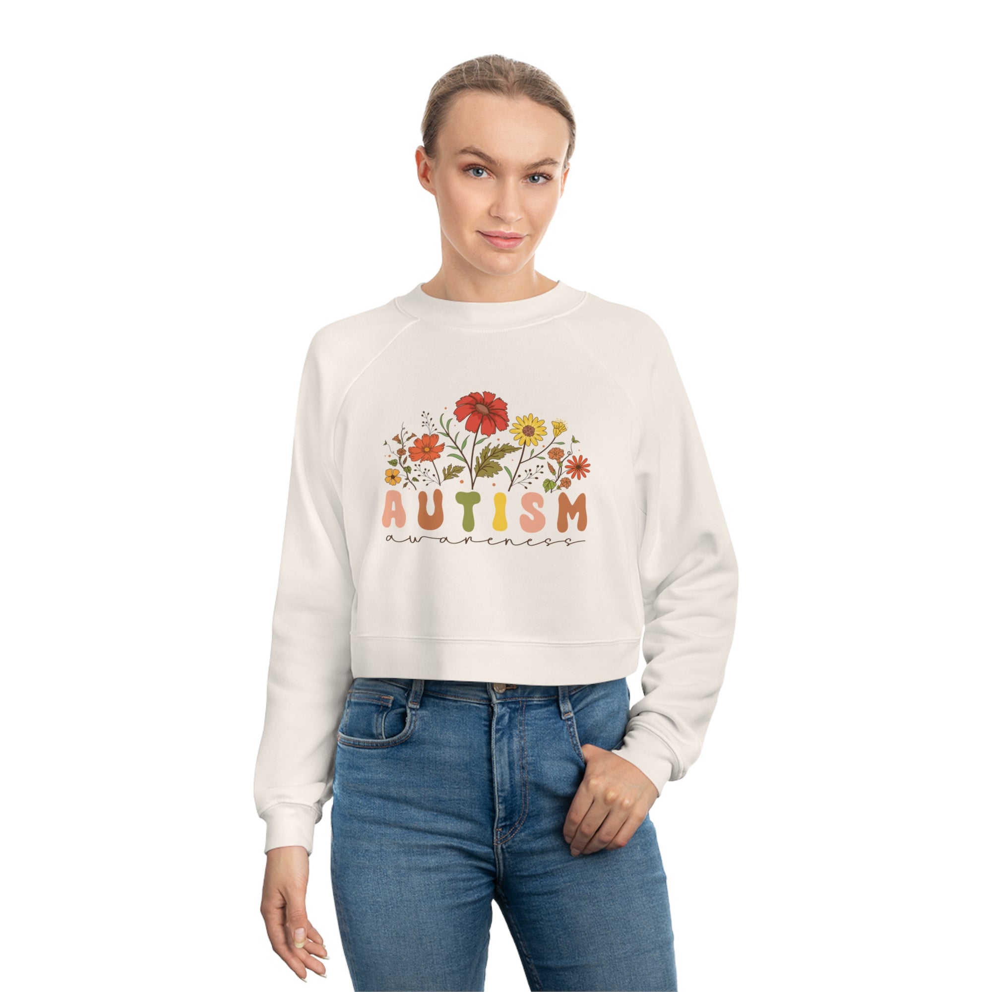 AUTISM Awareness Women&#39;s Cropped Fleece Pullover - T&amp;L Apparel Store