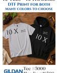 10x10 Custom Apparel Bundle – 10 Hoodie + 10 T-Shirts | DTF Printed T-Shirt