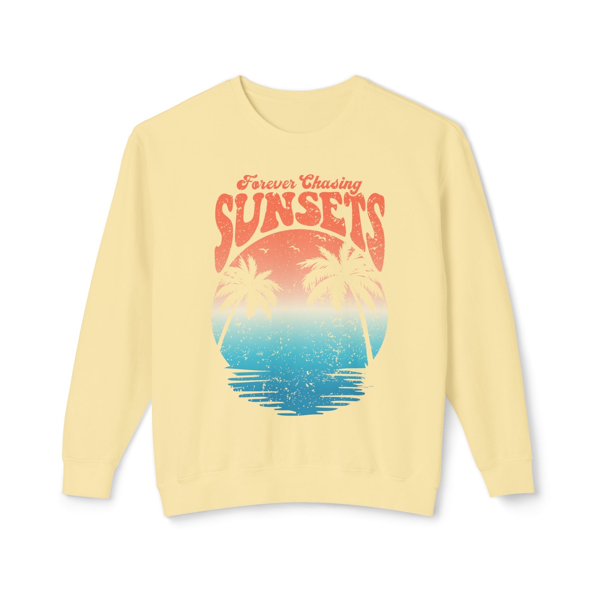 CHASING SUNSET Women's Lightweight Crewneck Sweatshirt - T&L Apparel Store