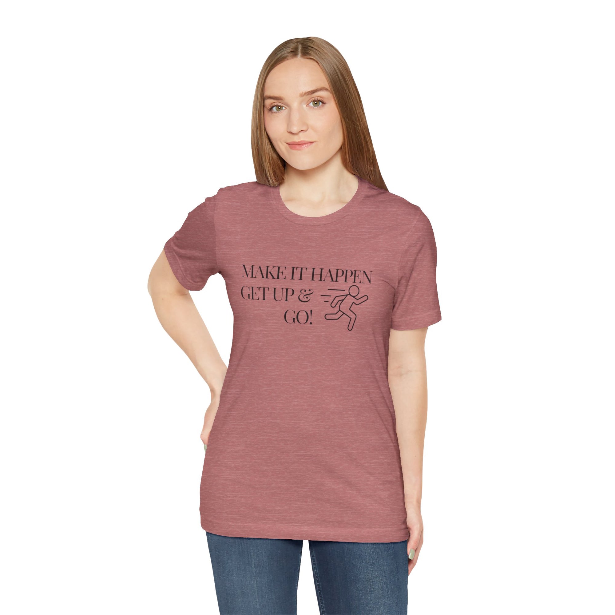 MAKE IT HAPPEN Women&#39;s Jersey Short Sleeve Tee - T&amp;L Apparel Store